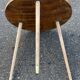 Table basse table d’appoint scandinave pieds compas rénovée en bois brut