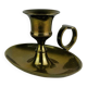 Vintage brass candlestick, rat of the cellar.