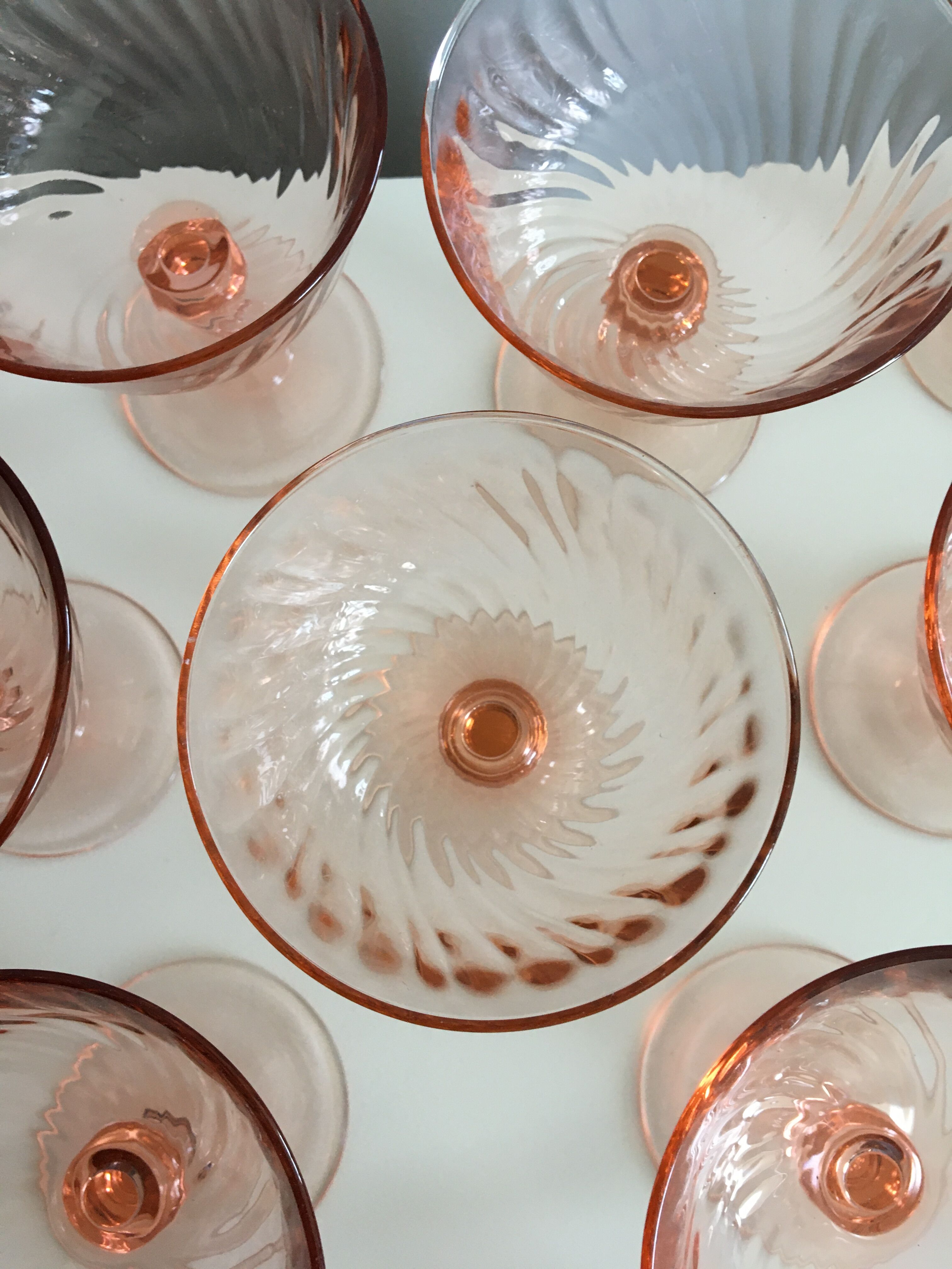 Coupes de champagne rose
