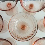 Pink champagne glass