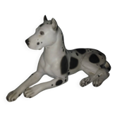 Superbe statuette de chien dogue en céramique - Vintage 27 x 15 cm