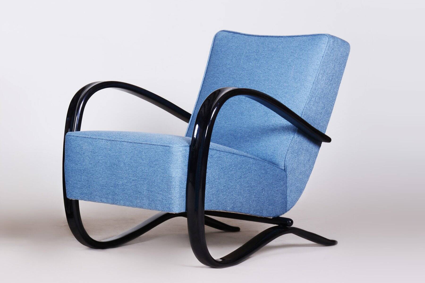Czech Art Deco Beech Armchair attributed to J. Halabala for Up Zavody, 1930s