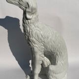 95 cm terracotta glazed Borzoi or Russian Afghan wolfhound, Austria 1960s.