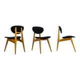 Mid-century chairs, GFM 22 by J. Kędziorek, Poland, 1960s, set of 3