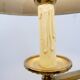 Library or reading floor lamp in brass and wood, mid-20th century.