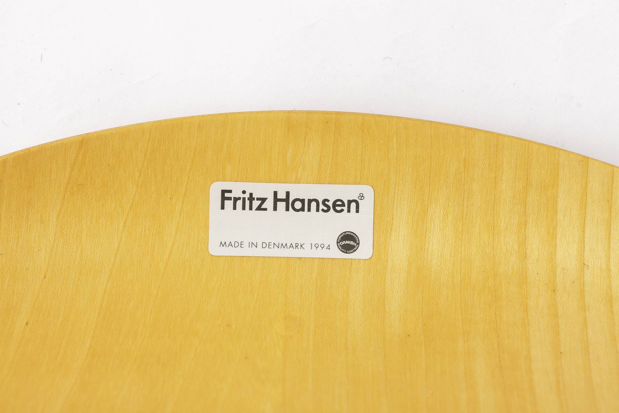 Arne Jacobsen Chair 3107 (Series 7), Beechwood Shell, Chrome Legs, Danish