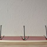 Vintage coat rack in red Formica - triple hook