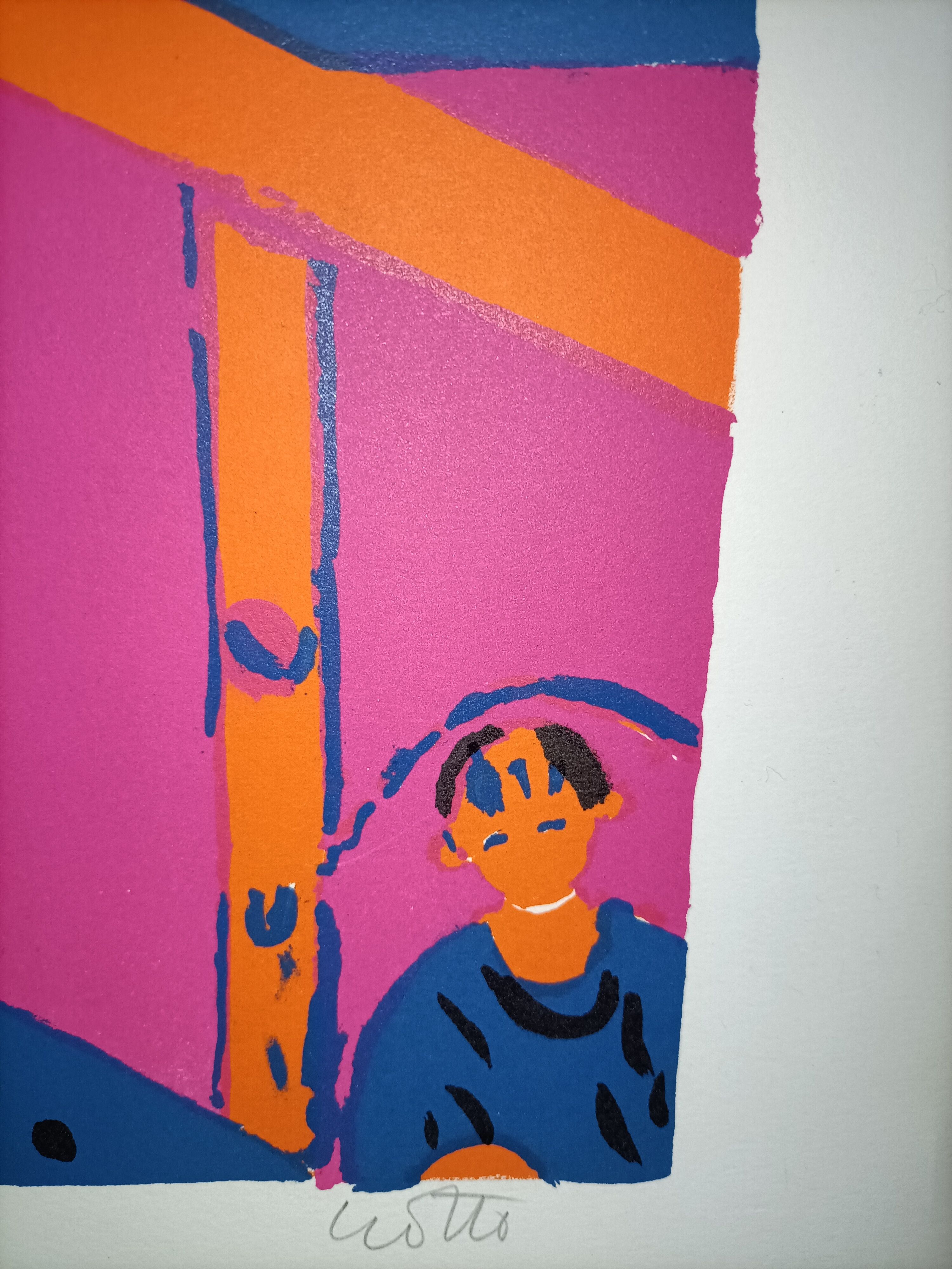 Numbered and signed lithograph by Paul Crotto "Interior View"