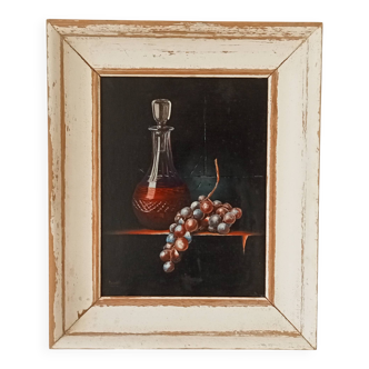 Still life table, oil on canvas, signed Pacetti