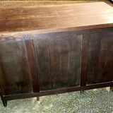 Antique vintage American style desk with pedestal