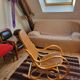 Rocking-chair en bois courbé et cannage