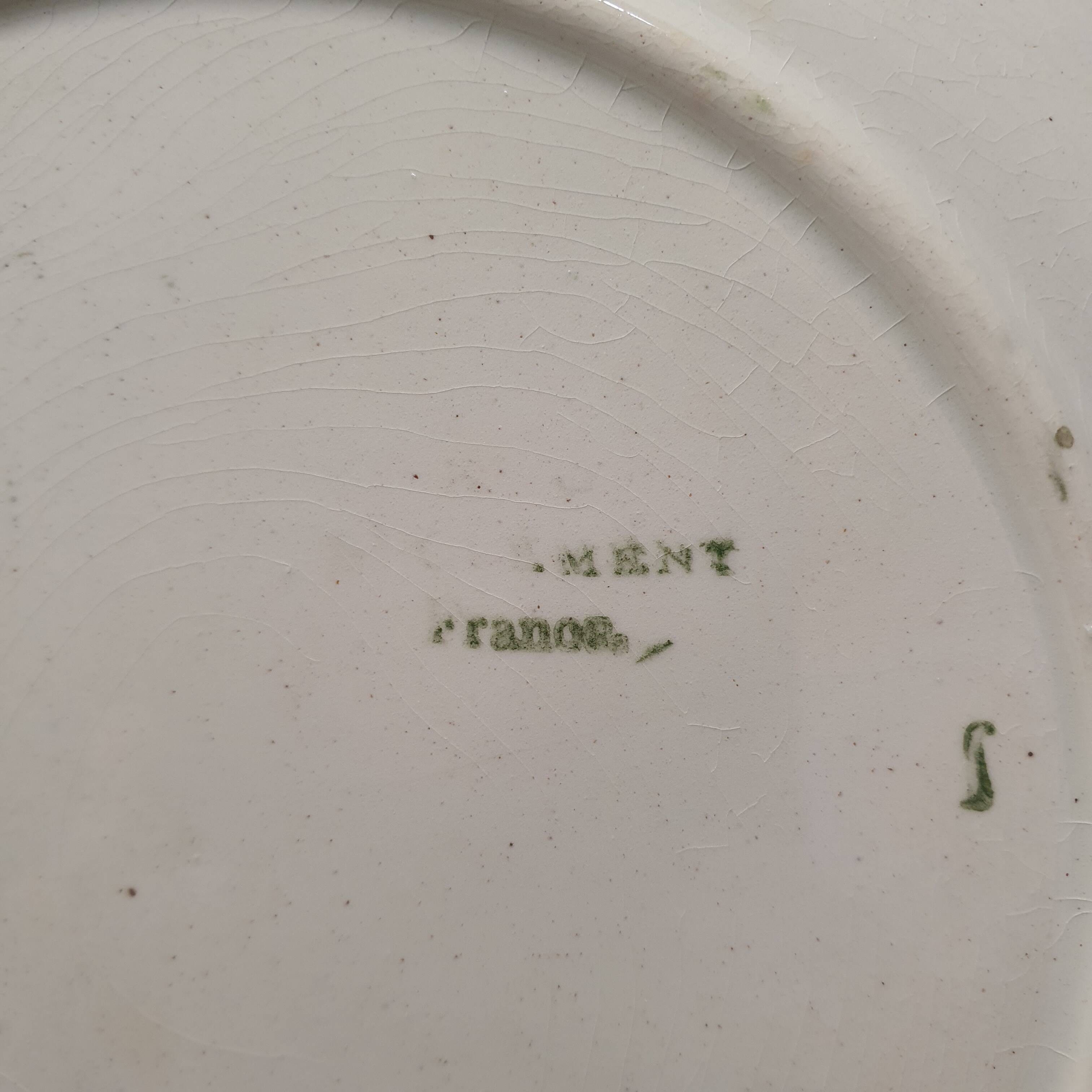 Assiette Décoratif Barbotine St Clément Made In France Motif Fruit Poire Vintage