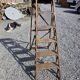 Old wooden step ladder with 6 steps