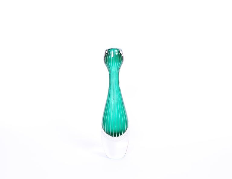 Swedish glass mid-century vase 1950s