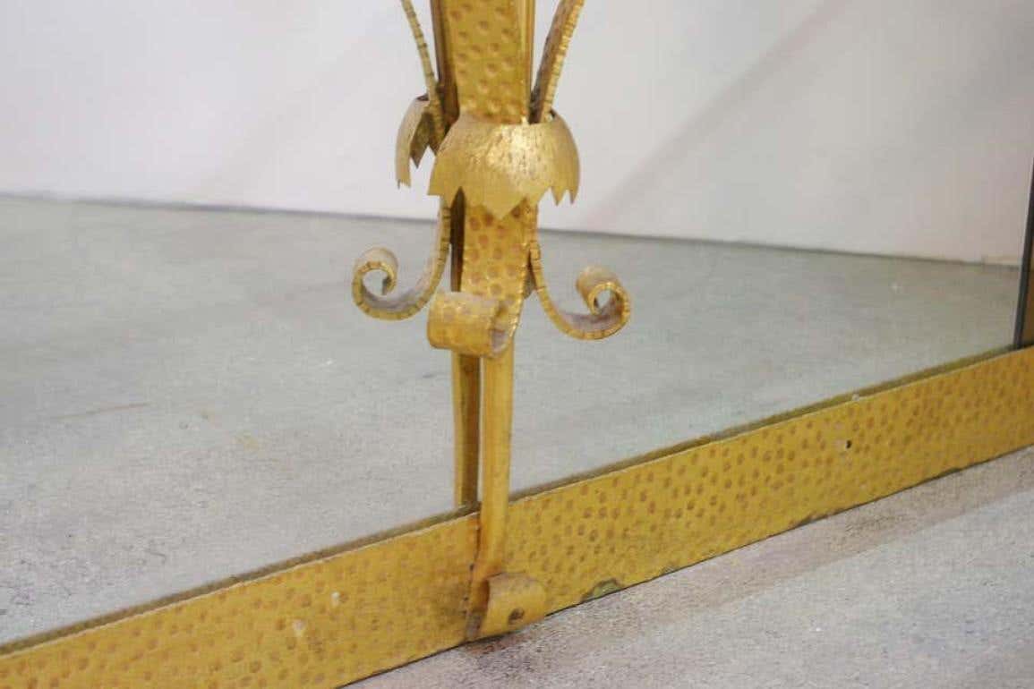 Pier Luigi Colli exceptional engraved and gilded mirror 126x237cm