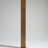 Glass and brass column floor lamp, 1970s
