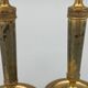 Pair of miniature candle holders in bronze dore restoration period nineteenth