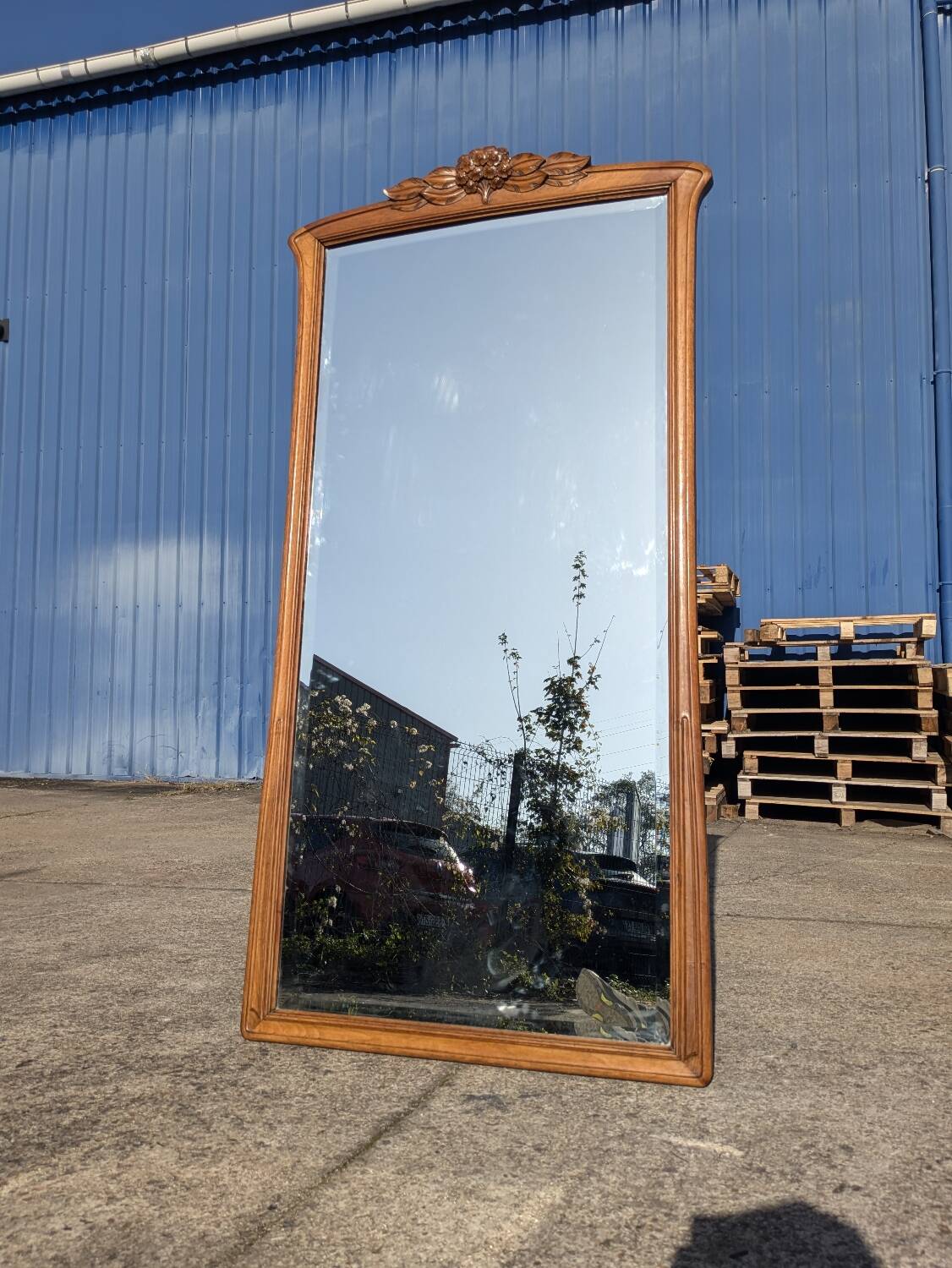 Large 187cm Art Nouveau Mirror, Nancy School, in the Majorelle style