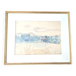 Aquarelle paysage voirons - lucien