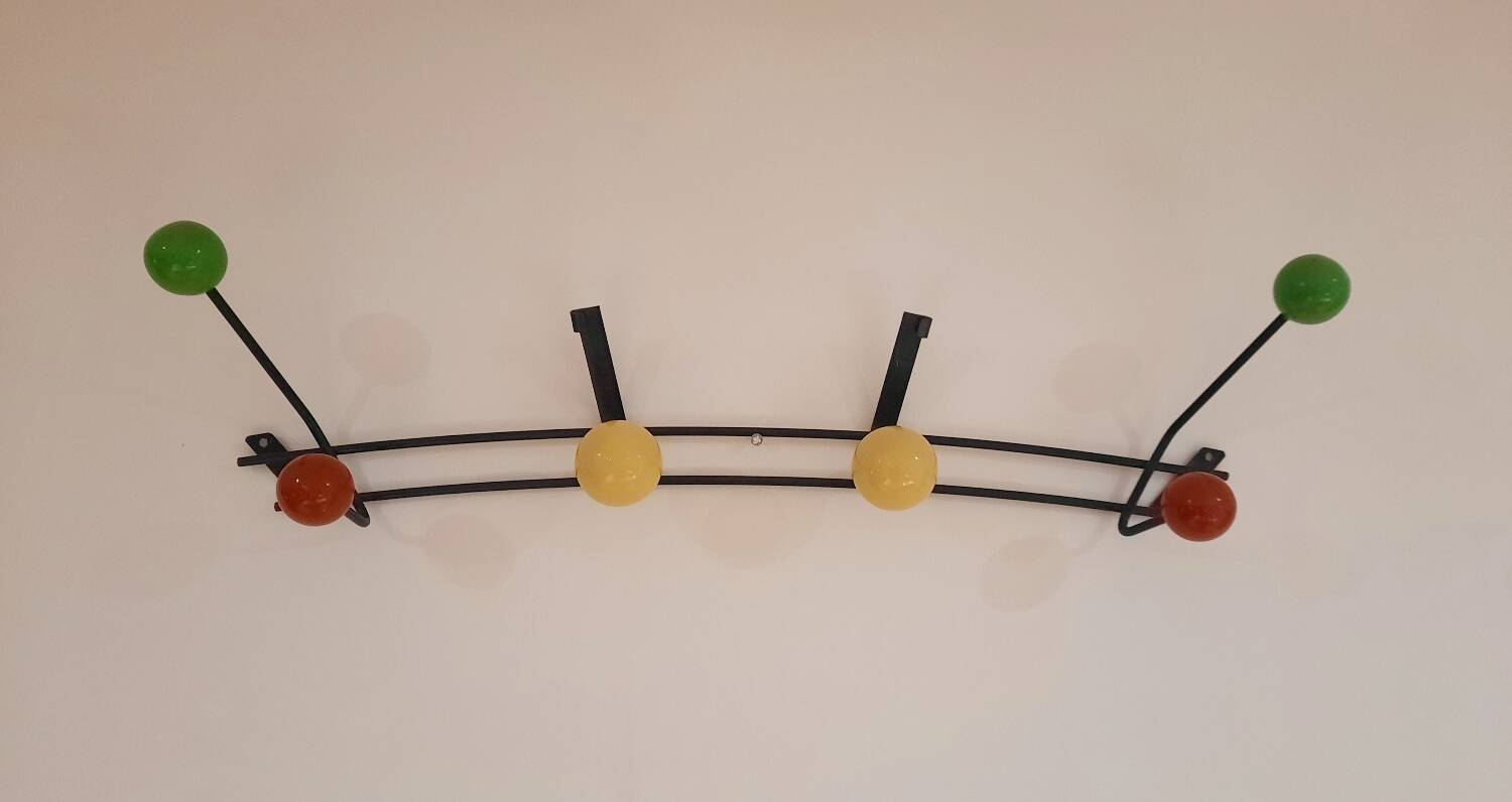 Vintage ball coat rack