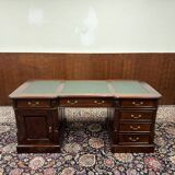 Classic English Desk with Green Inlay