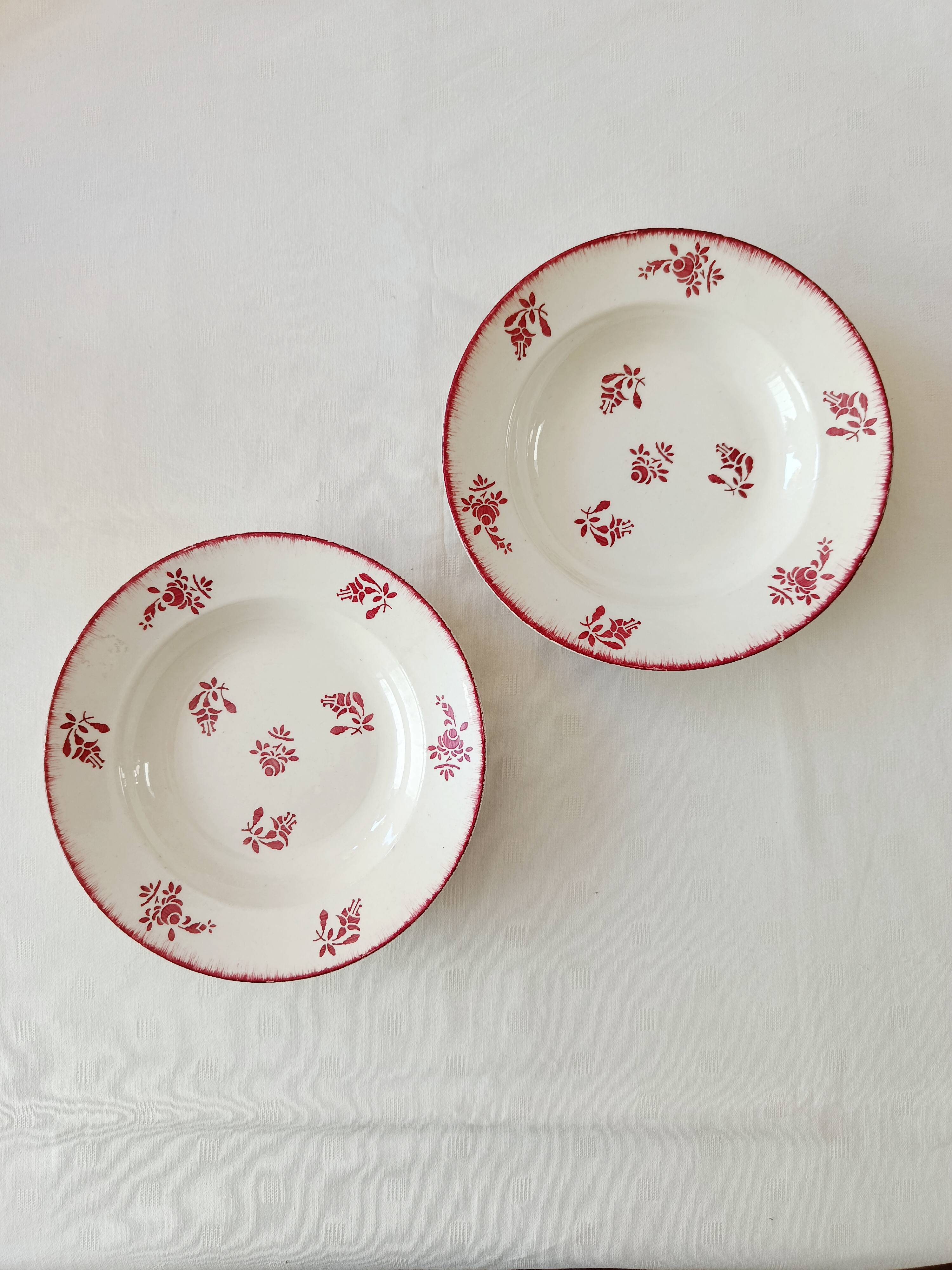 Lot de 2 assiettes creuses Lunéville K&G, loire