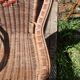 Set of 4 wicker and rattan armchairs