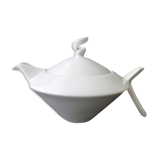 White porcelain teapot