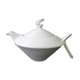 White porcelain teapot