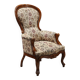 Antique Louis-Philippe bergère armchair in walnut, Italy, 19th century
