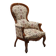 Antique Louis-Philippe bergère armchair in walnut, Italy, 19th century