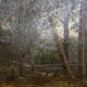 Shepherd and his sheep, oil on canvas