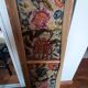 1970s wall tapestry with large multicoloured flowers