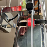 Vintage hinged wall lamp in chromed metal