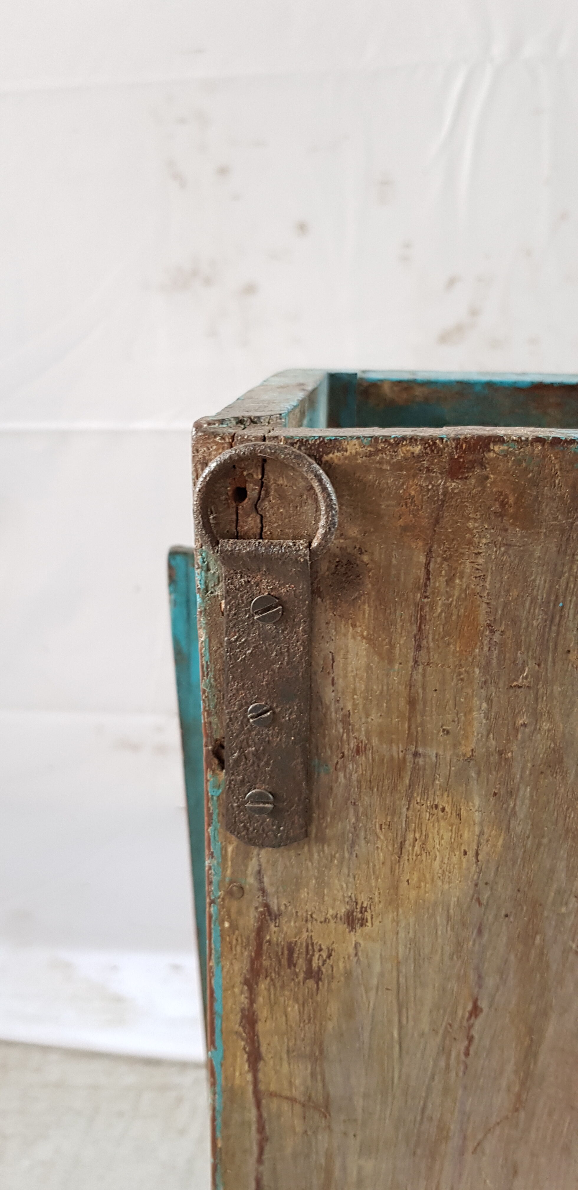 Old window - teak wall shelf