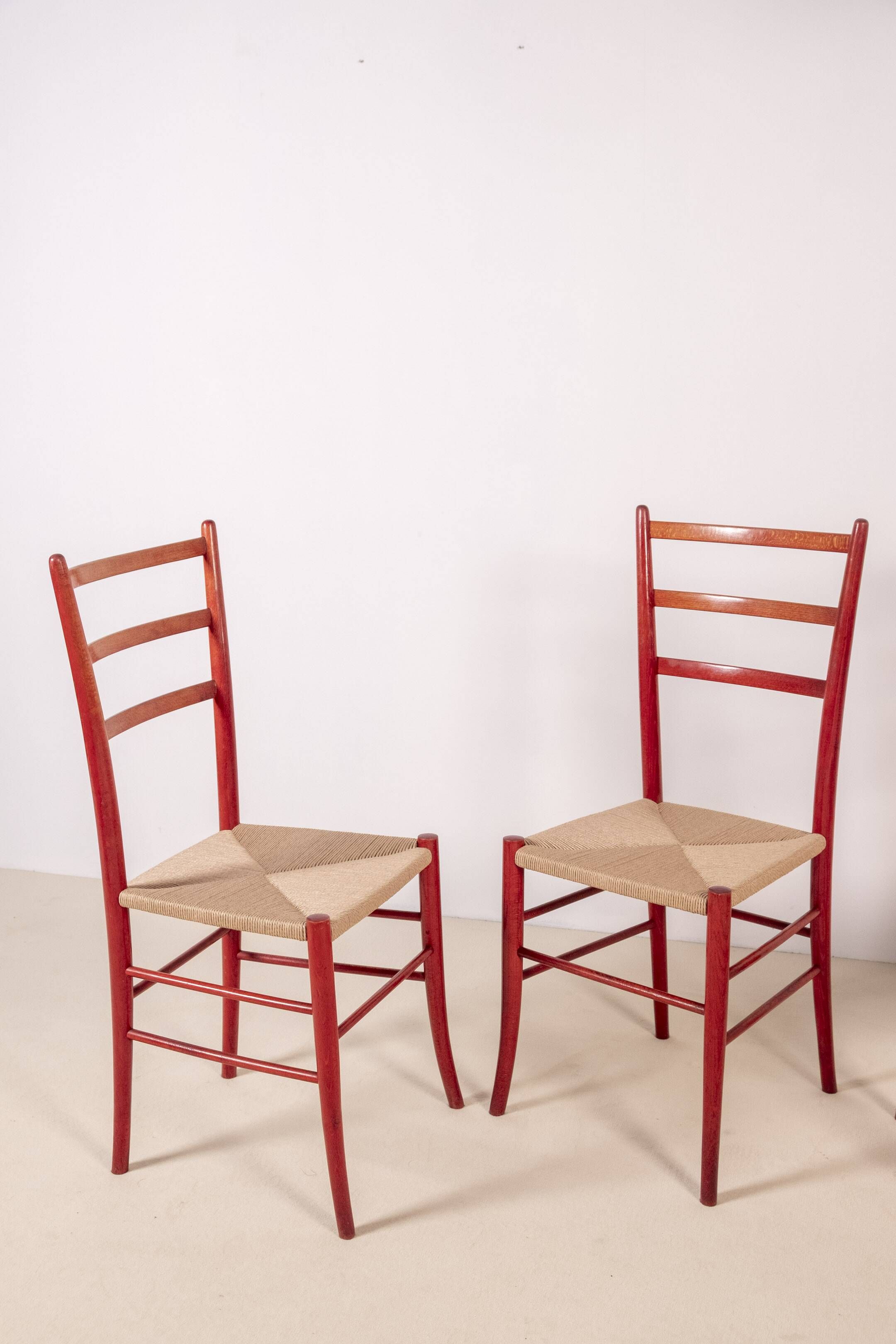 4 chaises de salle à manger Chiavari Spinetto, années 1970, Italie