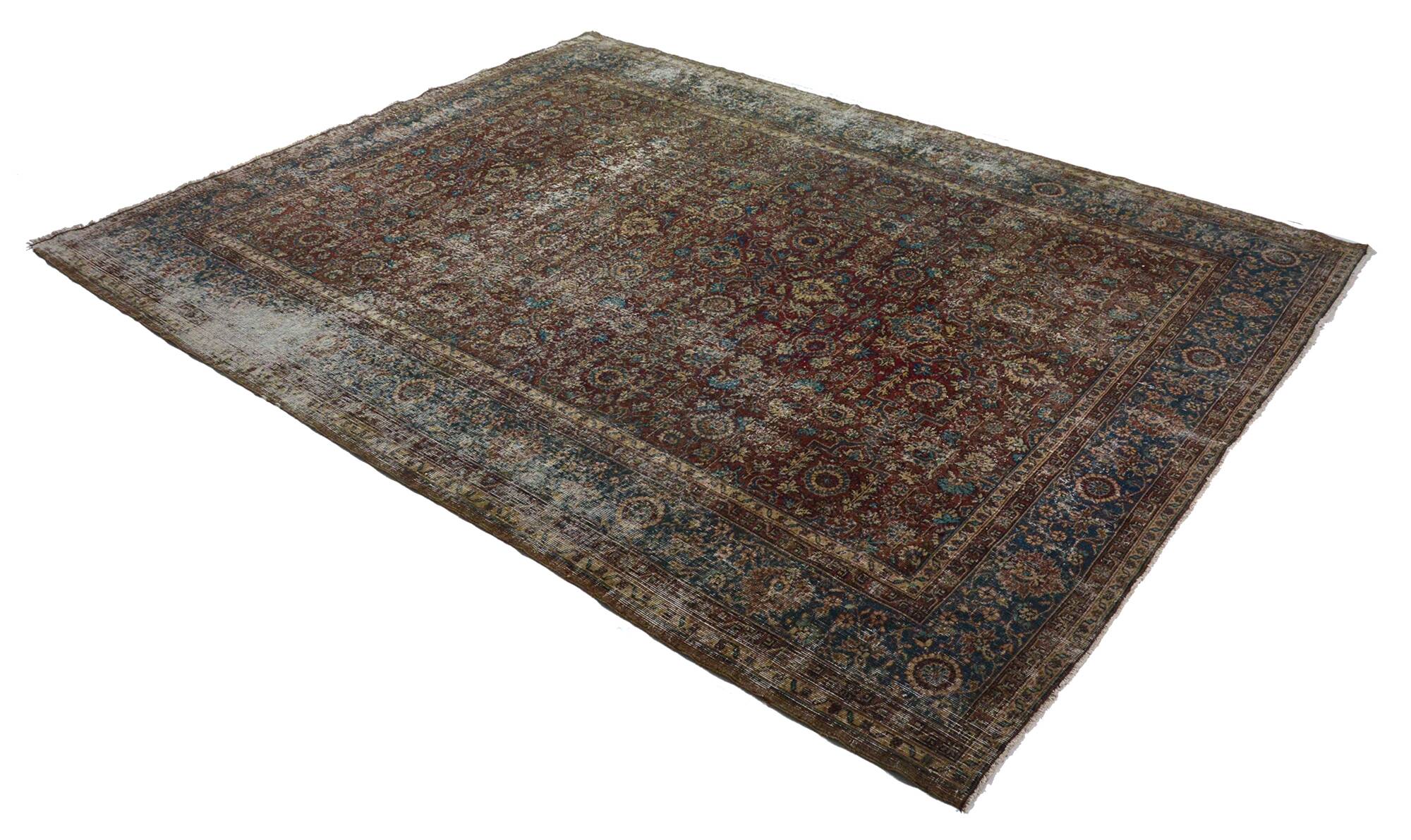 Turkish Anatolian Handmade Vintage Area Rug 337 cm x 264 cm