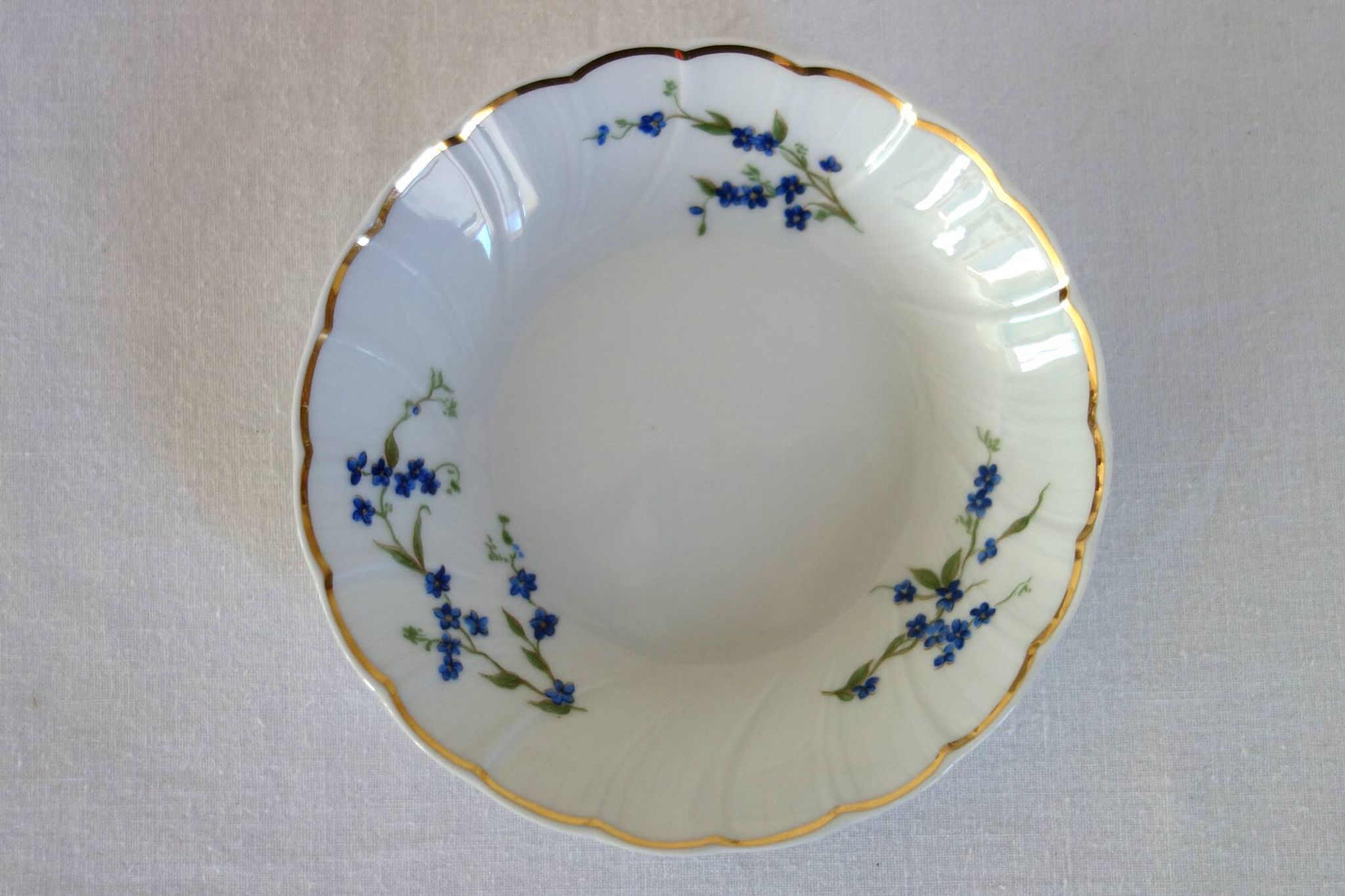 10 Bernardaud Limoges porcelain forget-me-not fruit dessert bowls