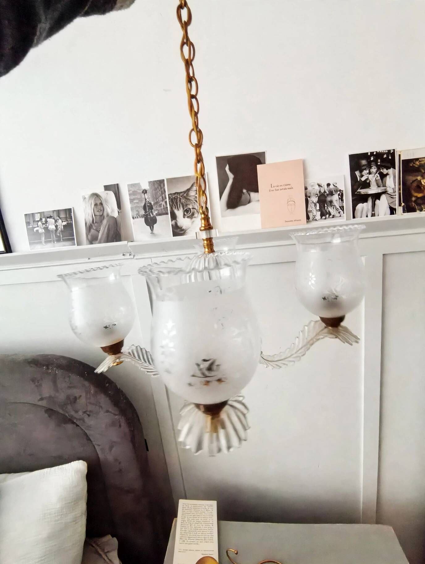 Vintage style Florentine/Hollywood Regency chandelier with 3 lights, 1970s revival 1.