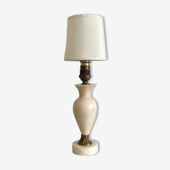 Lampe de table en pierre et coton