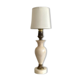 Stone and cotton table lamp