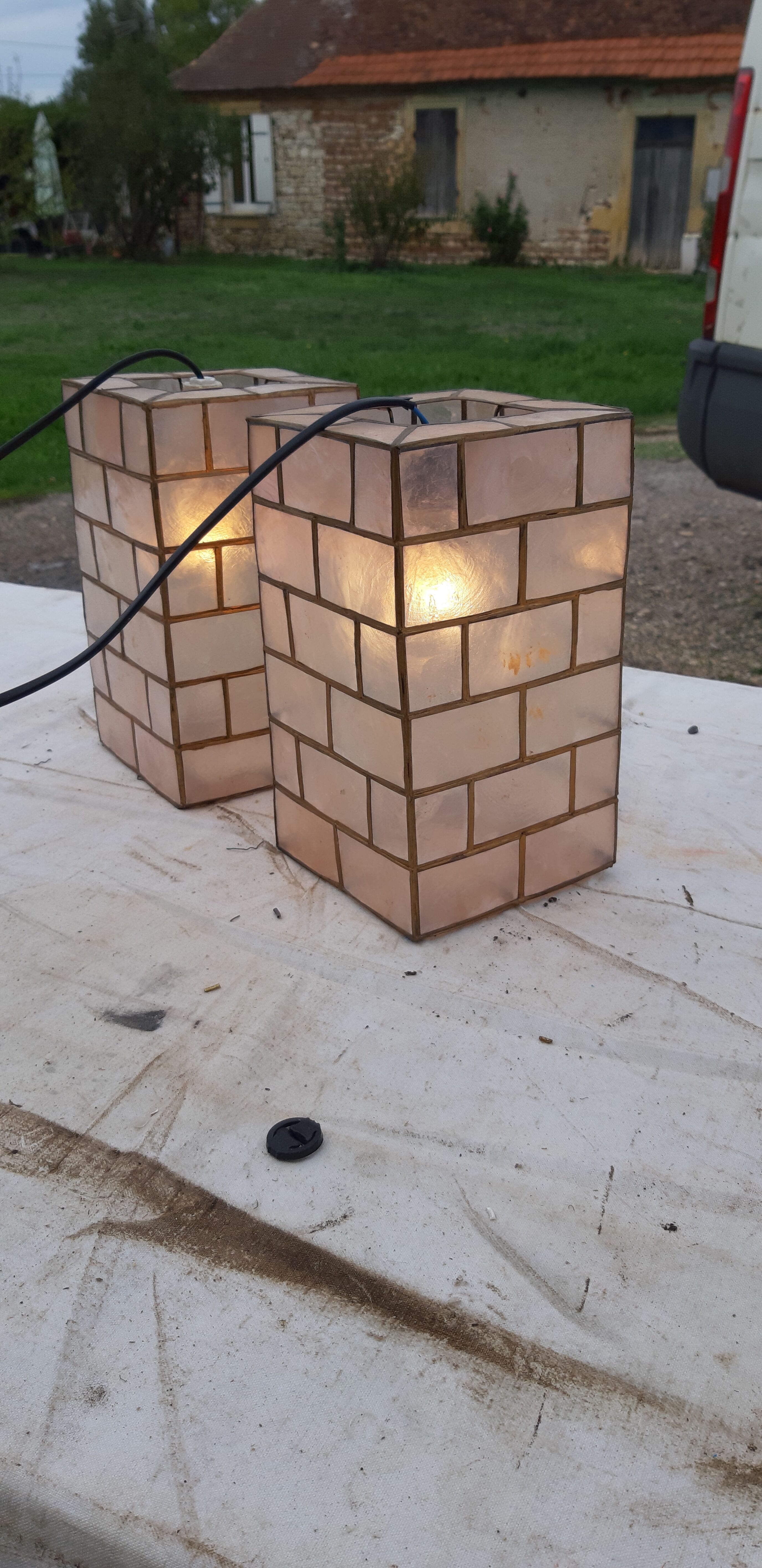 Pair of vintage pendant lights from the 1960s