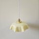 Pastel yellow opaline pendant light