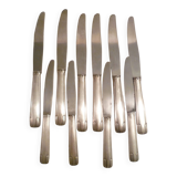 Set of 6 table knives & 4 fruit/cheese knives in world-class silver