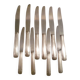 Set of 6 table knives & 4 fruit/cheese knives in world-class silver