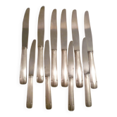 Set of 6 table knives & 4 fruit/cheese knives in world-class silver