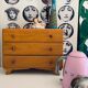 Commode de rangement pieds compas