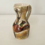 Ceramic pitcher with Pheasant motif (hunting) Signed (Signature to be identified)