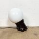 Vintage Brown Bakelite Wall Light with Milk Glass, 1970s