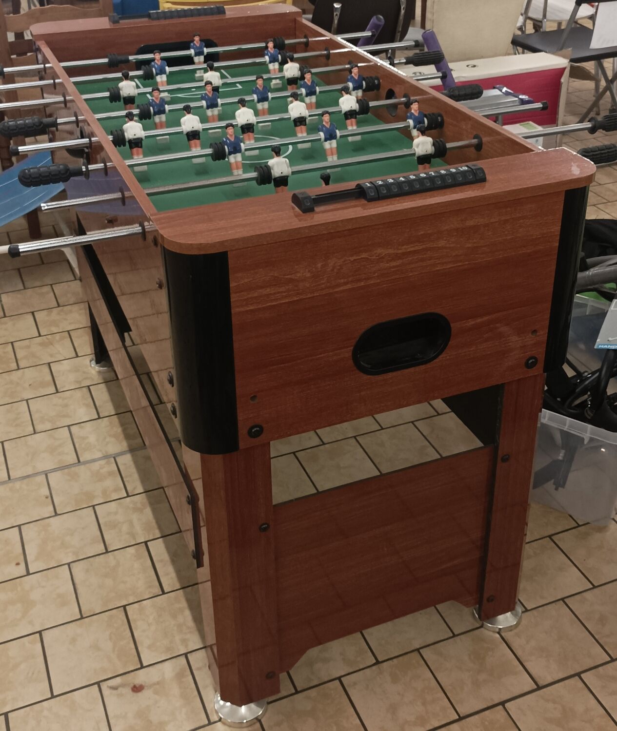 Old table football wood chrome vintage